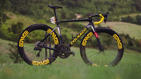 From pink to yellow: Tadej Pogačar's Colnago V4Rs .